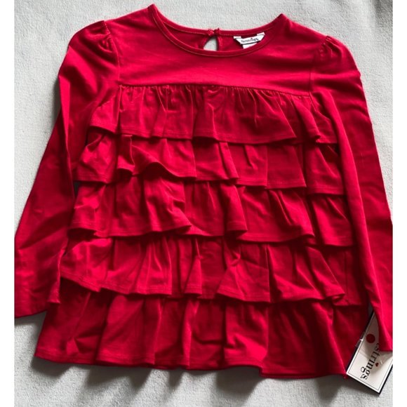 Hartstrings red tiered ruffle shirt 6x NWT - Picture 2 of 5